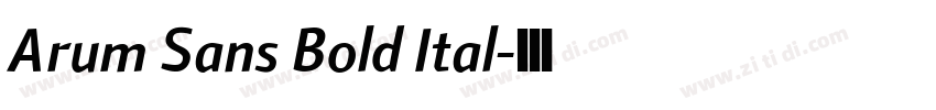 Arum Sans Bold Ital字体转换